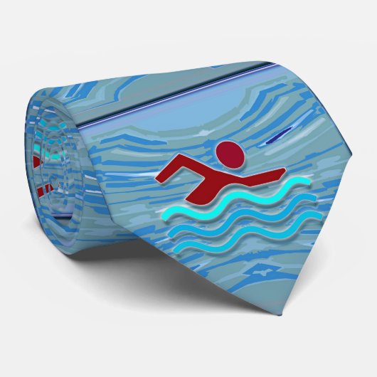 Swim Club Swimmer Exercise Fitness NVN254 zwemmen Stropdas (Opgerold)