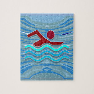 Swim Club Swimmer oefent Fitness uitzwemmen Legpuzzel