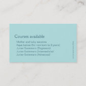 Swim club zwemleraar visitekaartje (Achterkant)