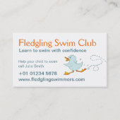 Swim club zwemleraar visitekaartje (Voorkant)