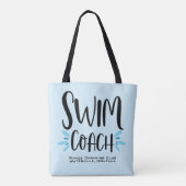 Swim Coach Cute Swimming Canvas tas (Achterkant)