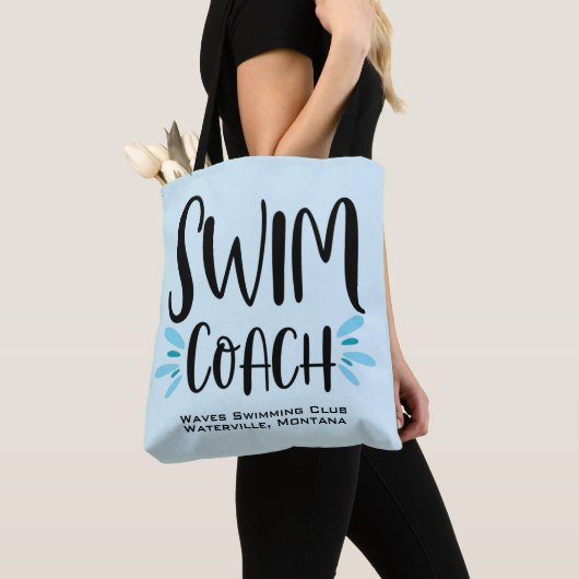 Swim Coach Cute Swimming Canvas tas (Dichtbij)