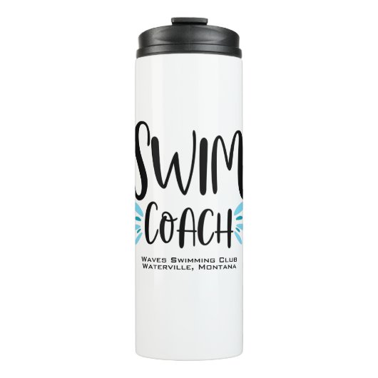 Swim Coach Cute Swimming Thermosbeker (Voorkant)