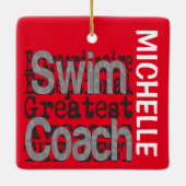 Swim Coach Extraordinaire CUSTOM Keramisch Ornament (Achterkant)