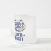 Swim Coach Gift Matglas Koffiemok (Voorkant links)