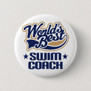 Swim Coach Gift Ronde Button 5,7 Cm