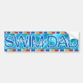 Swim dad bumper sticker (Voorkant)
