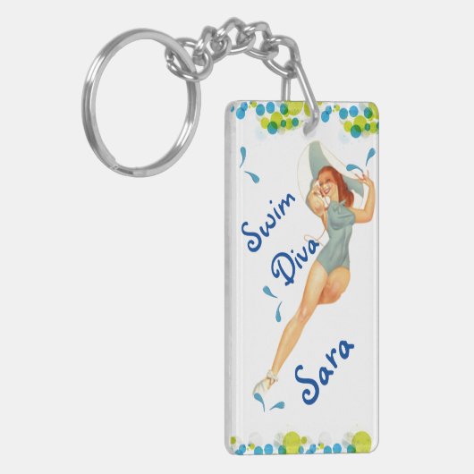 Swim Diva Foto Sleutelhanger (Voorkant Links)