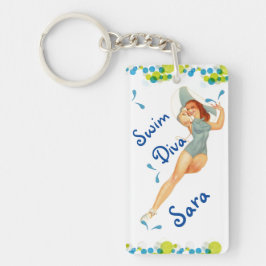Swim Diva Foto Sleutelhanger
