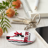 Swim Dive Team - Rood en Zwart Sleutelhanger (Zijkant)
