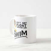 Swim door het leven koffiemok (Voorkant links)