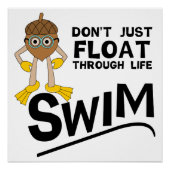 Swim door het leven perfect poster (Voorkant)