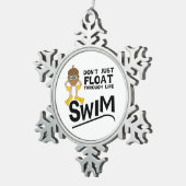 Swim door het leven tin sneeuwvlok ornament (Rechts)