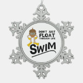 Swim door het leven tin sneeuwvlok ornament (Voorkant)