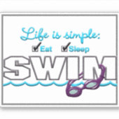 SWIM - "Eat-Sleep-Swim" Sticker (Voorkant)