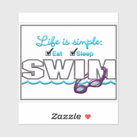 SWIM - "Eat-Sleep-Swim" Sticker (Vel)