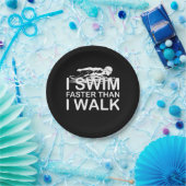 Swim Faster Than I Walk Papieren Bordje (Feest)