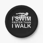 Swim Faster Than I Walk Papieren Bordje (Voorkant)
