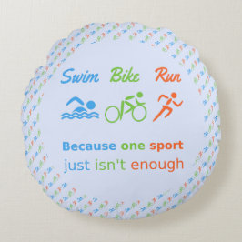 Swim-fiets, gevlekt triathlon rond kussen