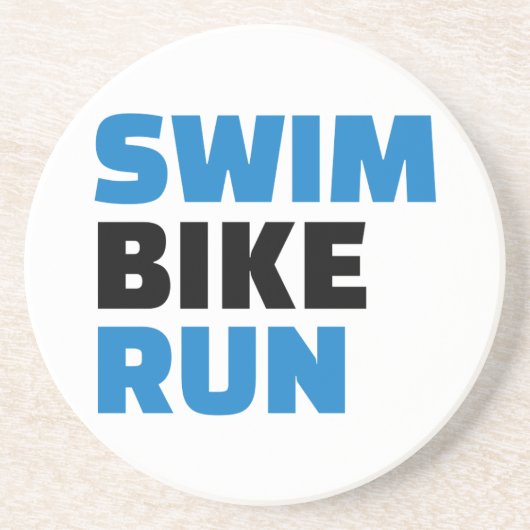 Swim-fiets Zandsteen Onderzetter (Voorkant)