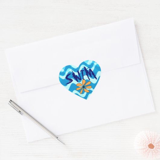 SWIM Flower Hart Sticker (Envelop)