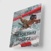 SWIM FOTO CLOCK SJABLOON VIERKANTE KLOK (Hoek)