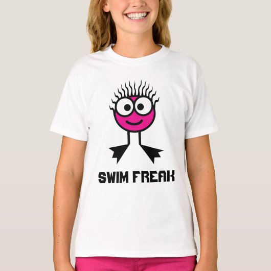 Swim Freak - Roze schemerteken T-shirt (Voorkant)