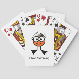 Swim Freak-speelkaarten (oranje) Pokerkaarten