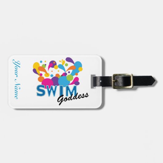 Swim Goddess Bag Label Bagagelabel (Voorkant horizontaal)