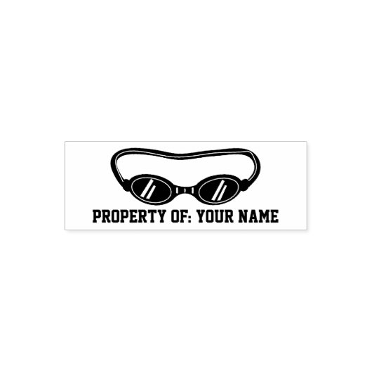 Swim goggles die zelf een stempel voor schoolboeke (Design)