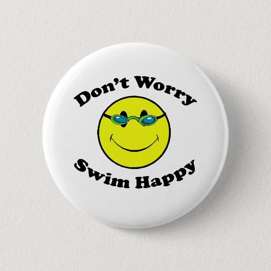 Swim Happy Ronde Button 5,7 Cm (Voorkant)