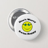 Swim Happy Ronde Button 5,7 Cm (Voorkant /achterkant)