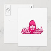Swim Hard Briefkaart (Voorkant / Achterkant)