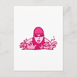 Swim Hard Briefkaart