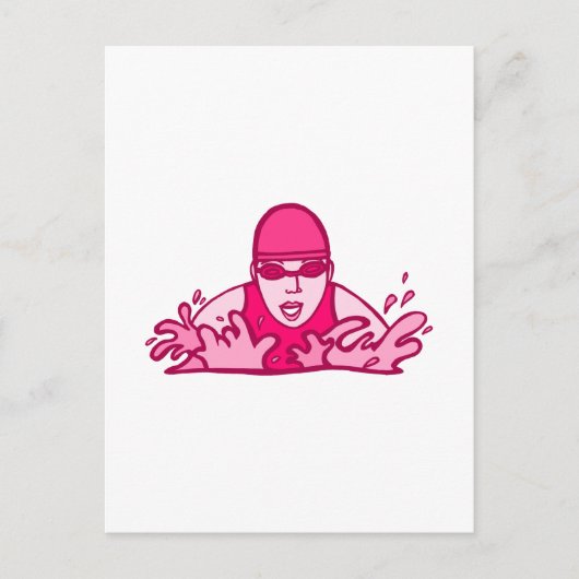 Swim Hard Briefkaart (Voorkant)