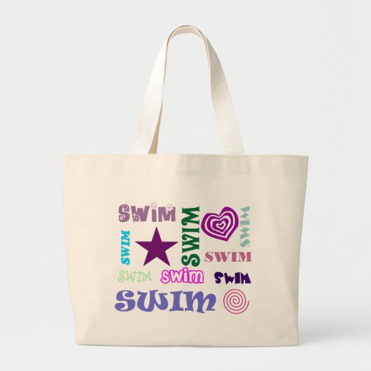 Swim herhaling grote tote bag (Voorkant)