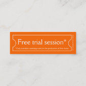 Swim-instructeur skinny-visitekaartje mini visitekaartje (Achterkant)