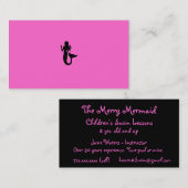 Swim Instructor_Mermaid-themed biz card voor kinde Visitekaartje (Voorkant / Achterkant)