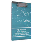 Swim Instructor Water Polo Dive Pool Sjabloon Klembord (Rechts)