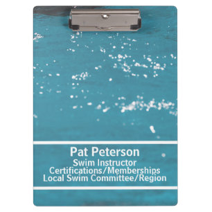 Swim Instructor Water Polo Dive Pool Sjabloon Klembord