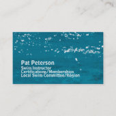 Swim Instructor Water Polo Dive Pool Sjabloon Visitekaartje (Voorkant)