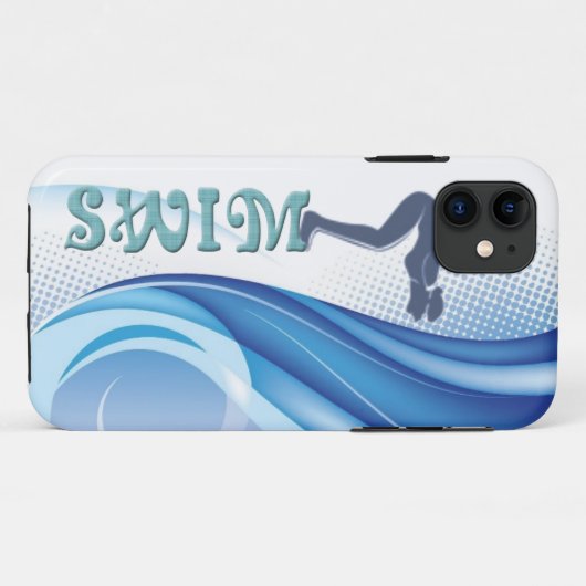 Swim iPhone Case (Achterkant (horizontaal))