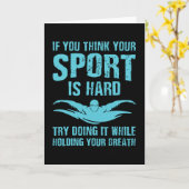 Swim is de moeilijkste sport - Het perfecte ontwer Kaart (Gele Bloem)