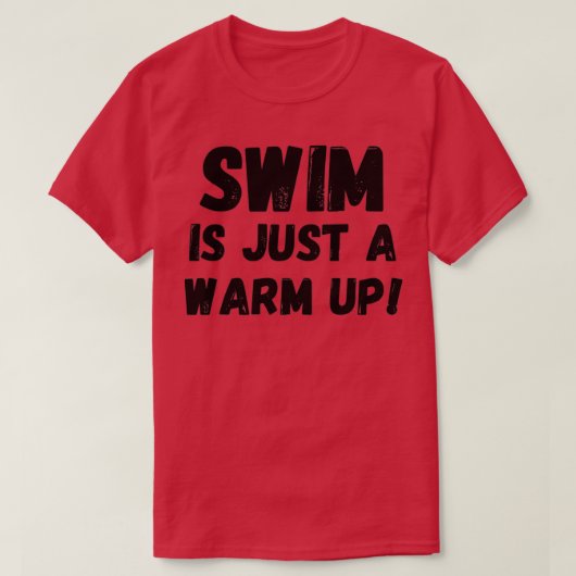 Swim is gewoon een opwarmbaar zwart t-shirt (Design voorkant)
