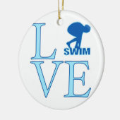 Swim-kerstversiering Keramisch Ornament (Links)