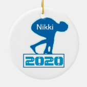 Swim-kerstversiering Keramisch Ornament (Achterkant)