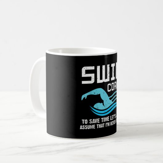Swim-leraar zwemcoach koffiemok (Voorkant links)