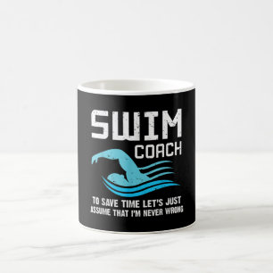 Swim-leraar zwemcoach koffiemok