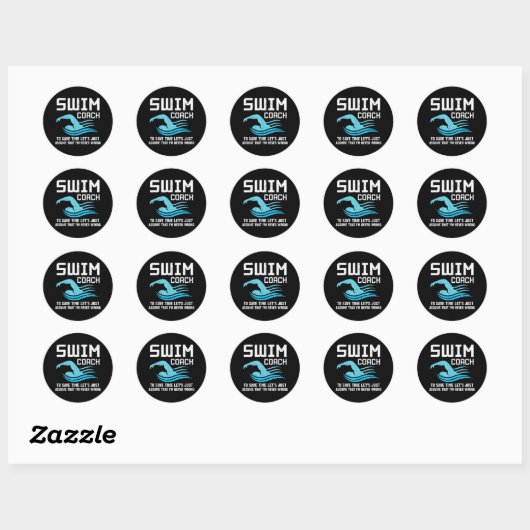 Swim-leraar zwemcoach ronde sticker (Vel)