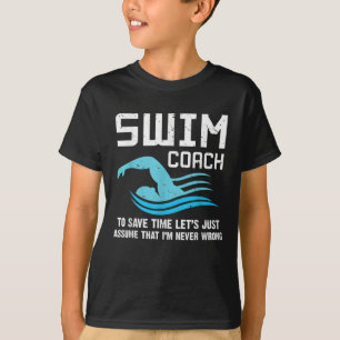 Swim-leraar zwemcoach t-shirt